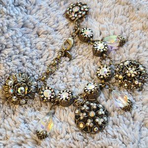 Vintage Sweet Romance charm bracelet with clasp closure and Sweet Romance charm